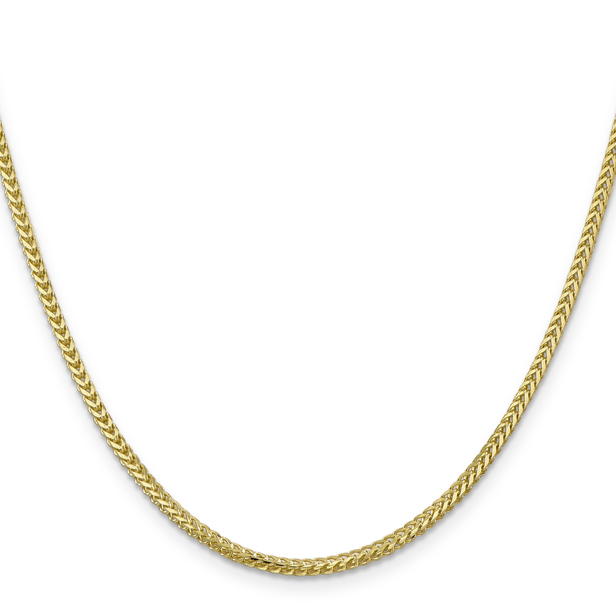 20 Inch 10K 2mm Franco Chain Necklace