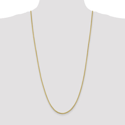30 Inch 10K 2mm Franco Chain Necklace