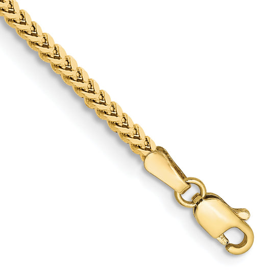 8 Inch 10K 2mm Franco Chain Bracelet