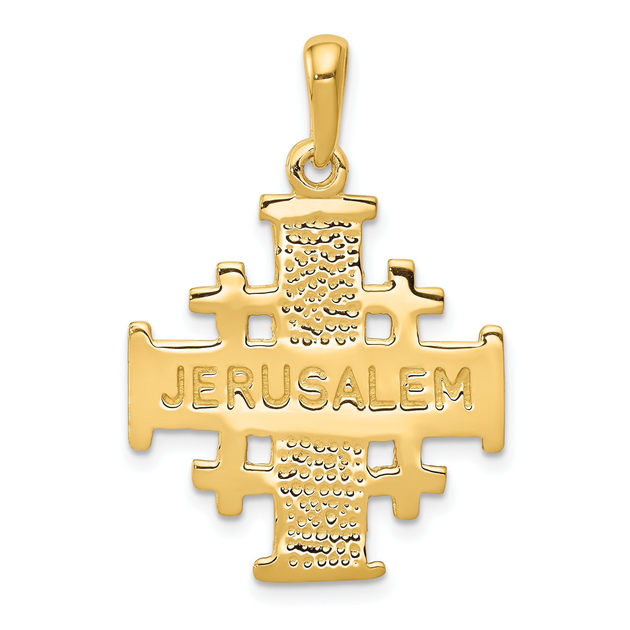 10K Yellow Gold Jerusalem Cross Pendant