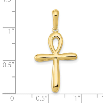 10K Yellow Gold Ankh Cross Pendant