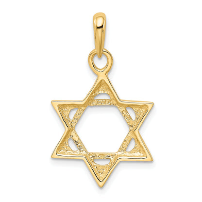 10K Yellow Gold Star Of David Pendant