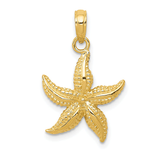 10K Yellow Gold 10K Starfish Pendant
