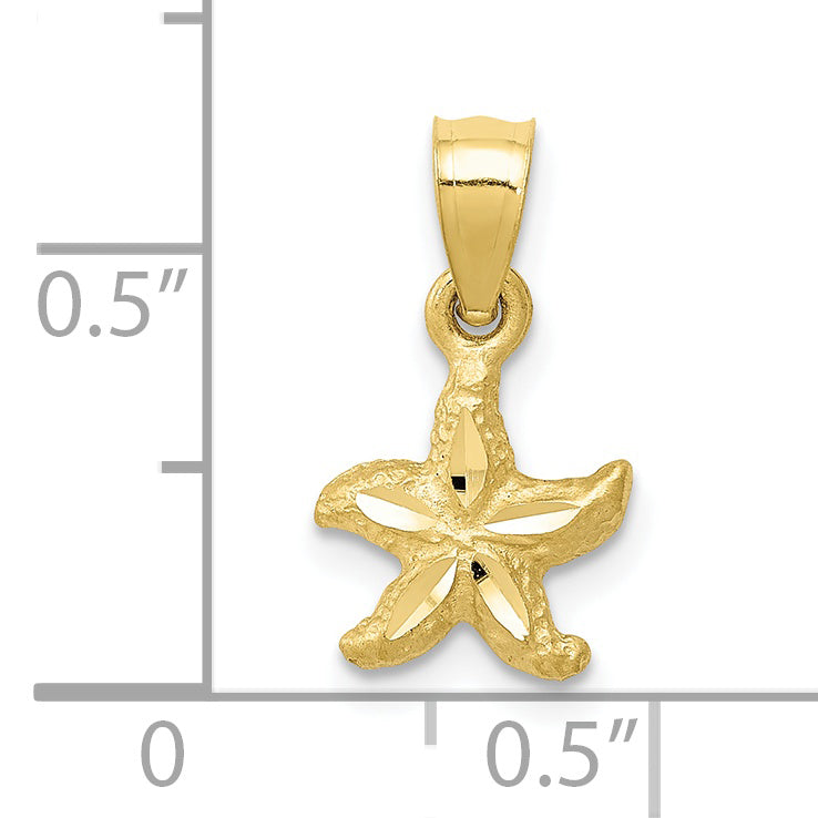 10K Yellow Gold 10K Starfish Pendant