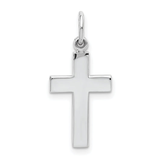 10K White Gold Cross Pendant