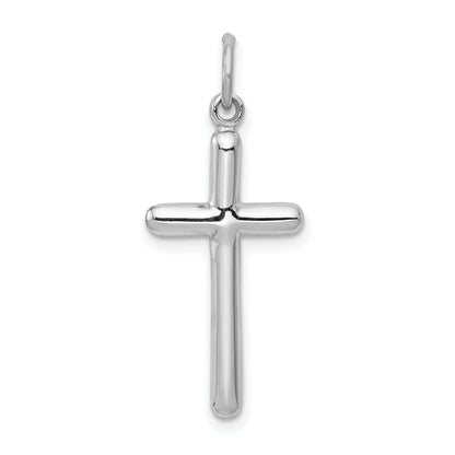 10K White Gold Cross Pendant