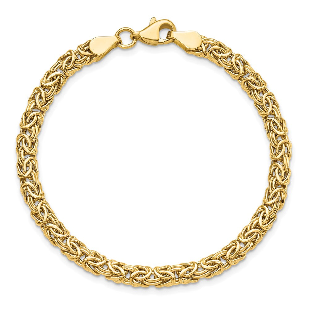10K Yellow Gold Polished Byzantine Chain Bracelet