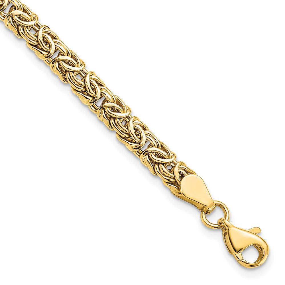 10K Yellow Gold Polished Byzantine Chain Bracelet