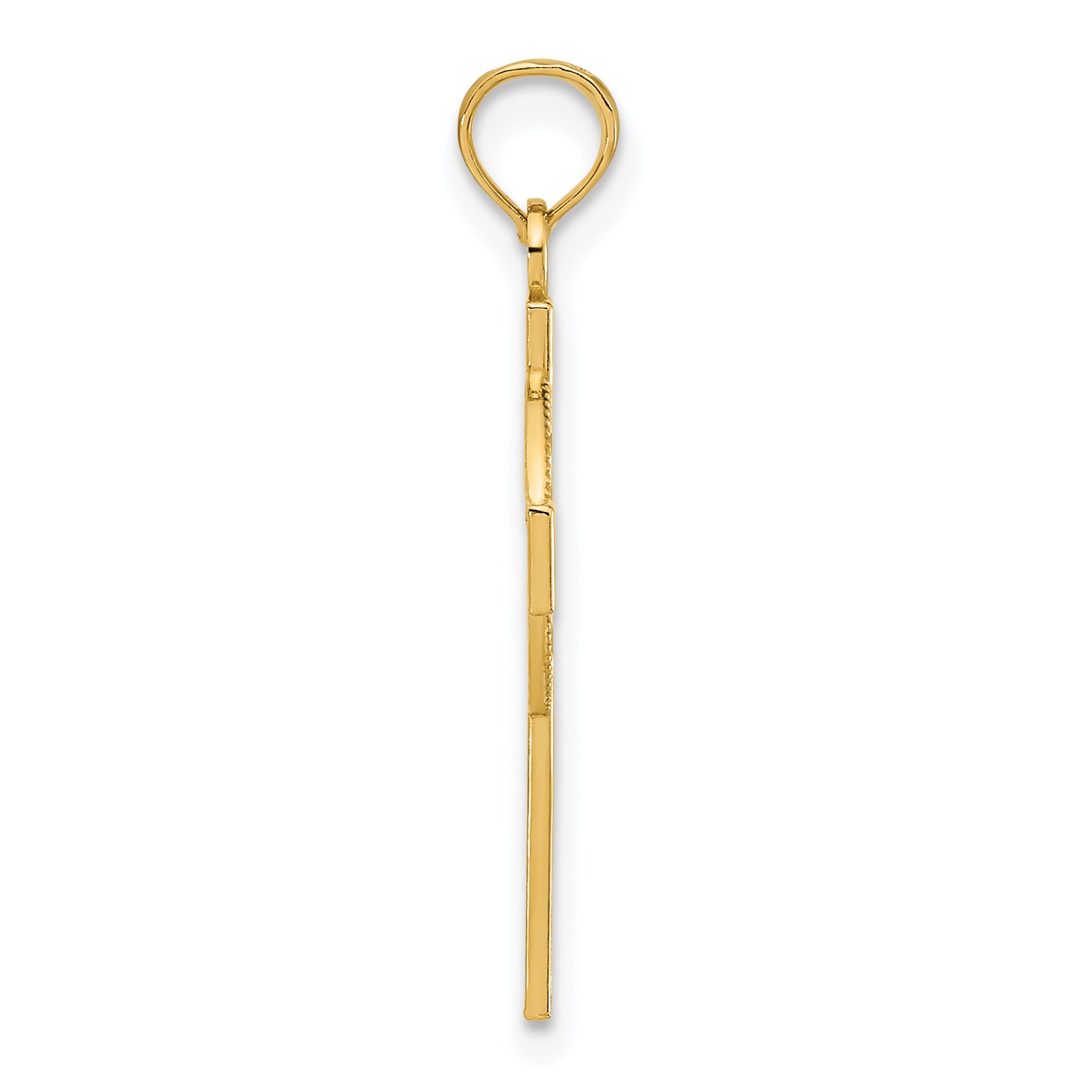 10K Yellow Gold Celtic Cross W/Eternity Circle Pendant