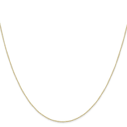 18 Inch 10K Yellow Gold .42mm Carded Curb Chain Necklace