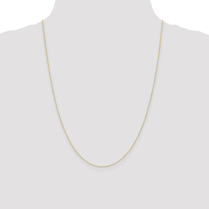 24 Inch 10K Yellow Gold .42mm Carded Curb Chain Necklace