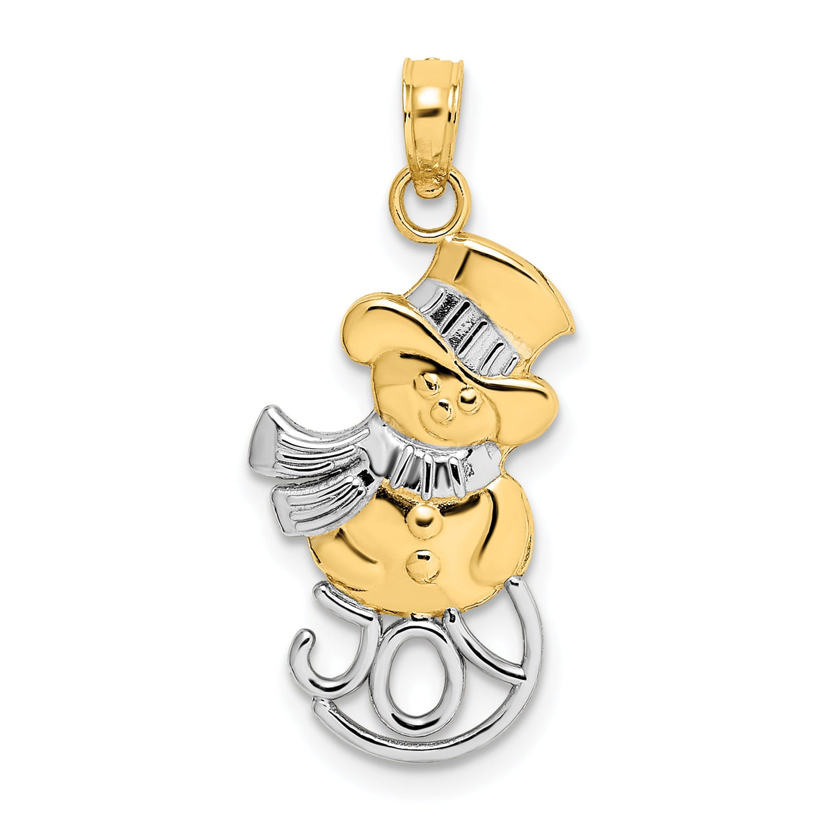 10K Yellow W/Rhodium 10K Snowman & Joy Pendant (10K9366) – goldia.ca