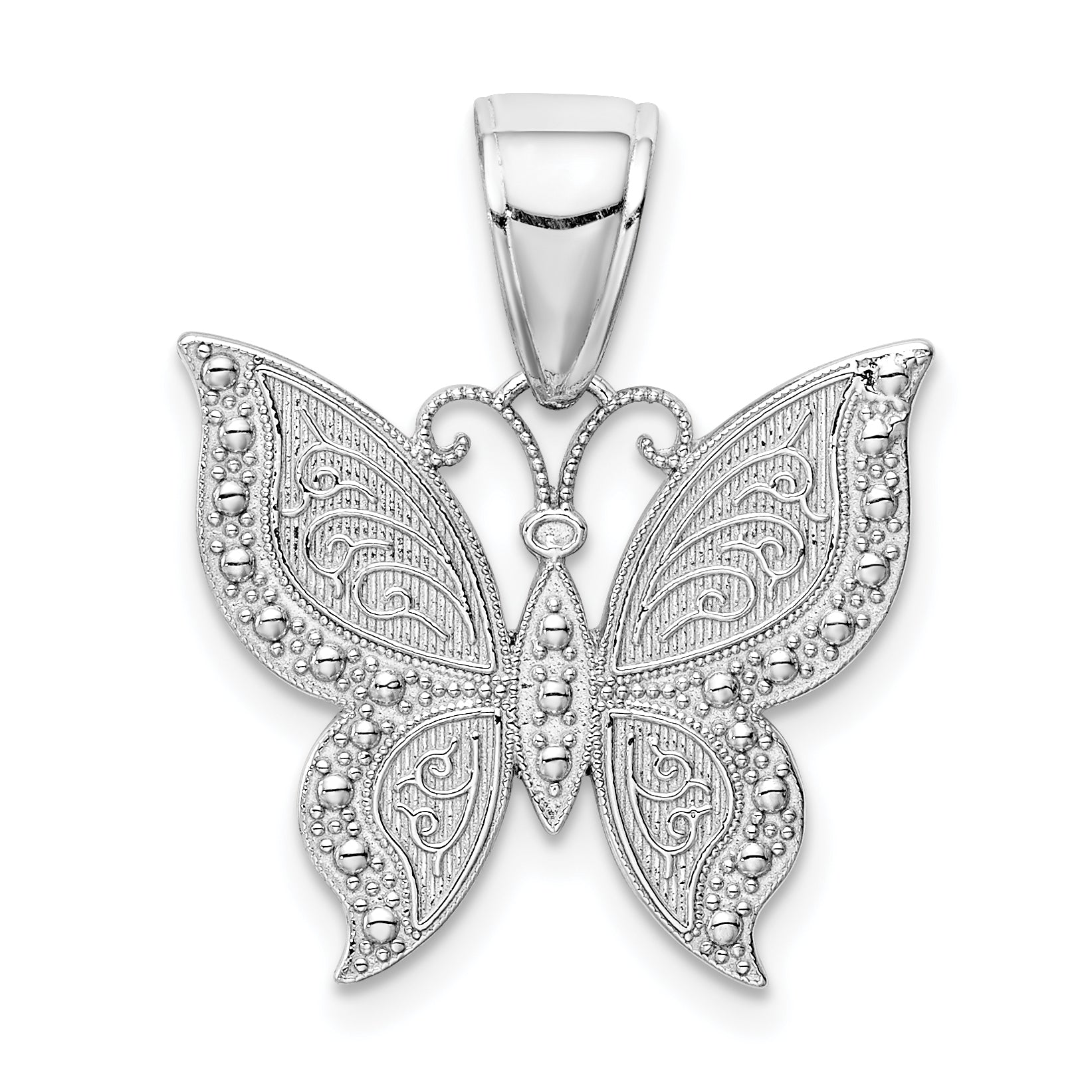 10K White Gold 10K Butterfly Pendant