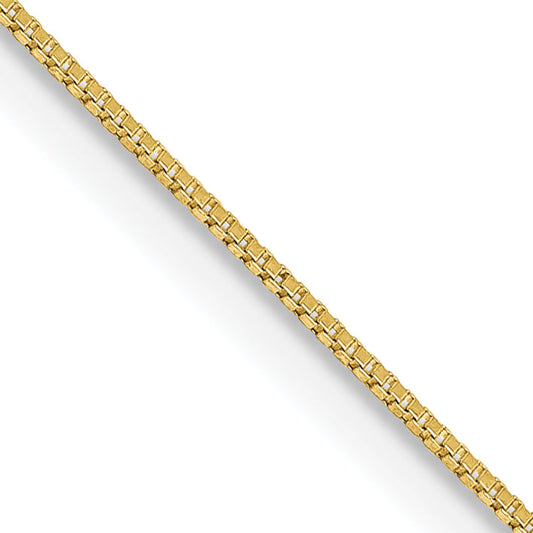 22 Inch 10K Yellow Gold .5mm Box Chain Necklace