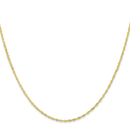 14 Inch 10K 1.1mm Singapore Chain Necklace