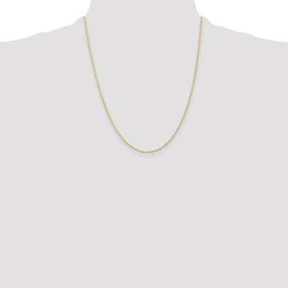 22 Inch 10K Yellow Gold 1.1mm Singapore Chain Necklace