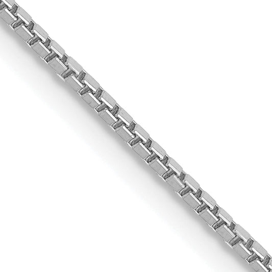 22 Inch 10K White Gold Wg 1.05mm Box Chain Necklace