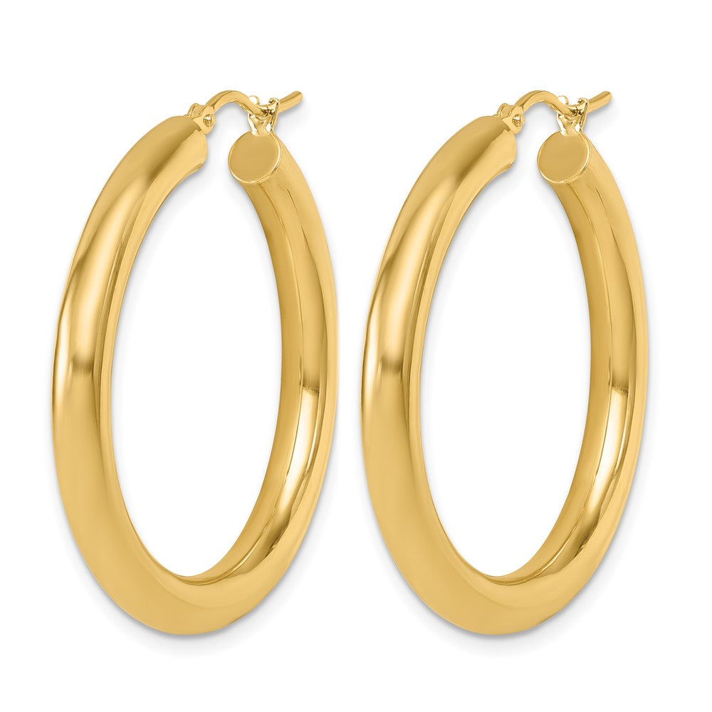 10K Yellow Gold Polished Lightweight Hoop Earrings