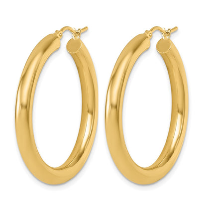10K Yellow Gold Polished Lightweight Hoop Earrings