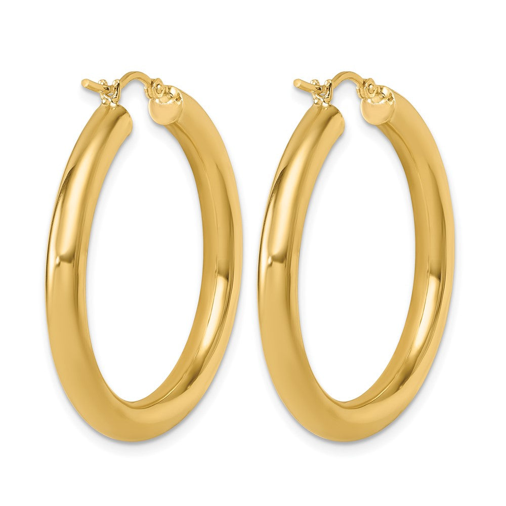 10K Yellow Gold Polished Lightweight Hoop Earrings