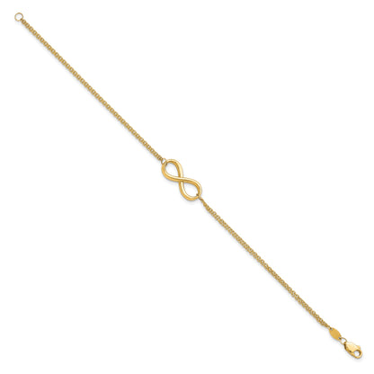7.5 Inch 10K Polished Infinity Bracelet