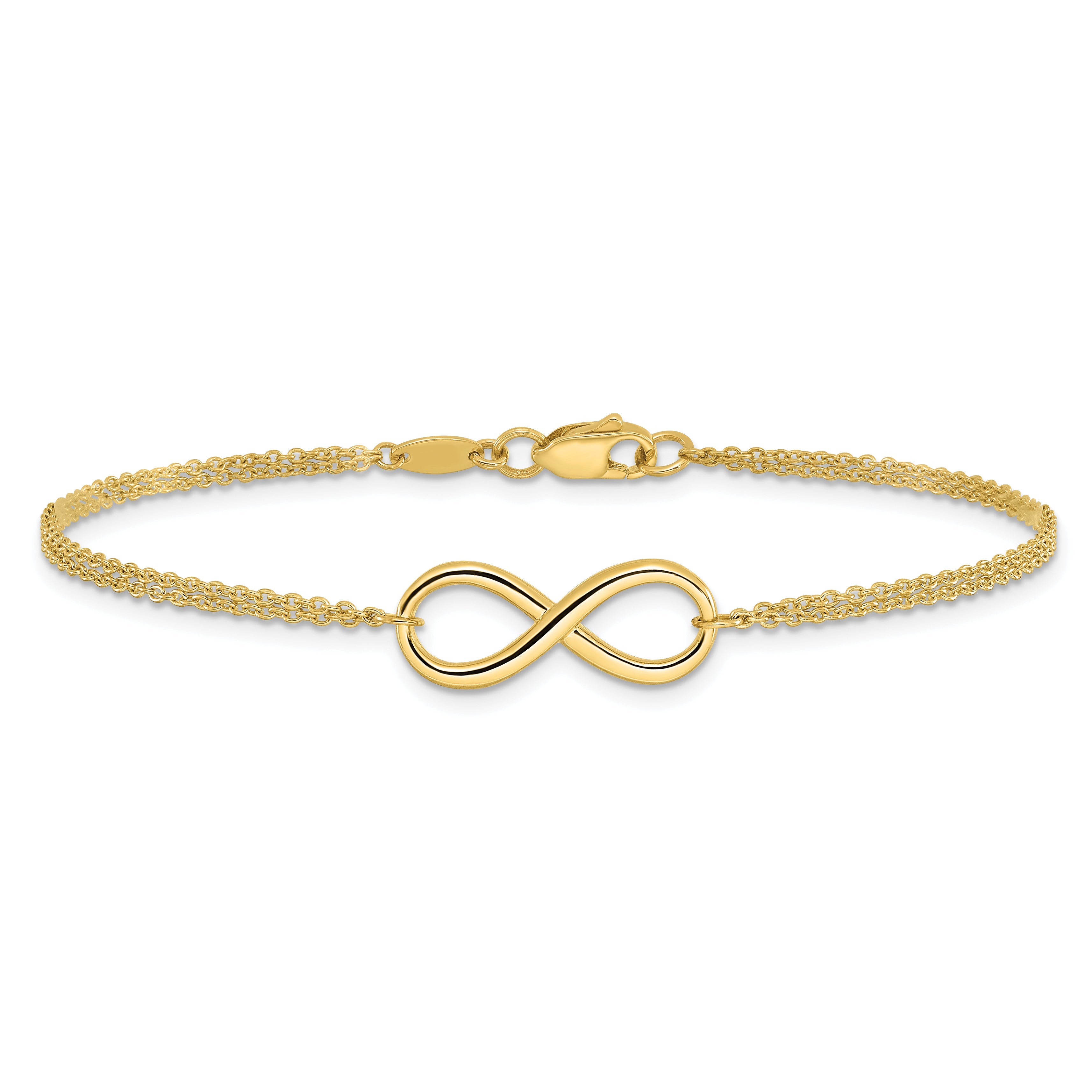 7.5 Inch 10K Polished Infinity Bracelet