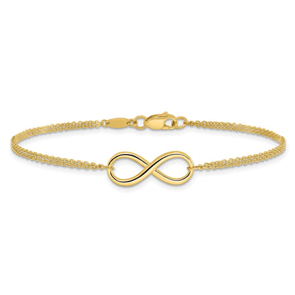 7.5 Inch 10K Polished Infinity Bracelet