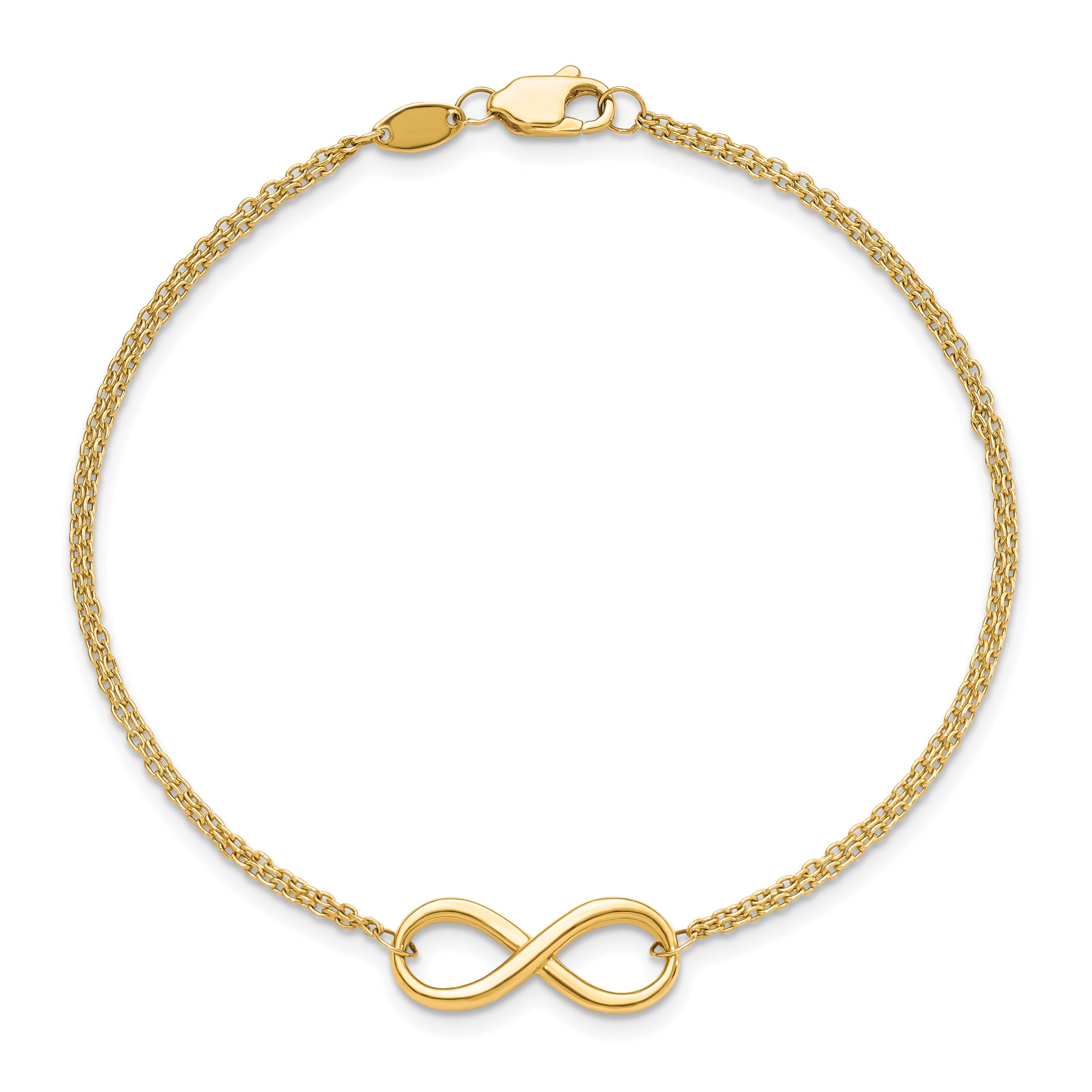7.5 Inch 10K Polished Infinity Bracelet