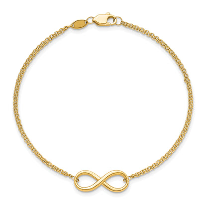7.5 Inch 10K Polished Infinity Bracelet