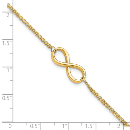 7.5 Inch 10K Polished Infinity Bracelet