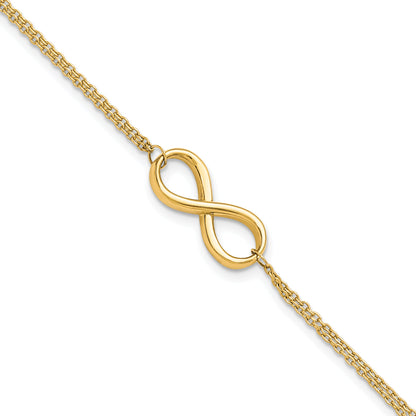7.5 Inch 10K Polished Infinity Bracelet