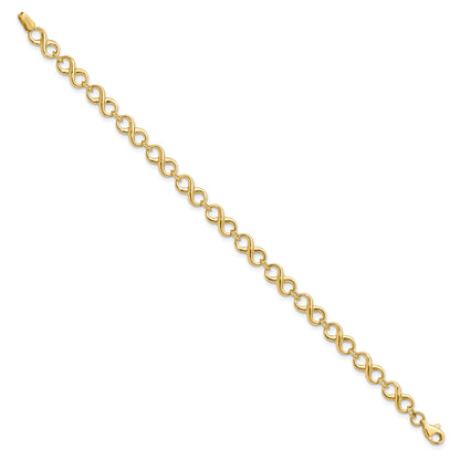 10K Yellow Gold Polished Infinity Bracelet