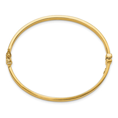 10K Yellow Gold Polished Hinged Bangle Bracelet