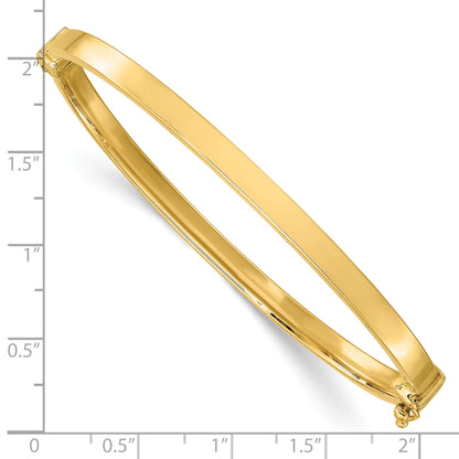 10K Yellow Gold Polished Hinged Bangle Bracelet