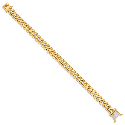 10K Yellow Gold 8.7mm Hand-Polished Miami Cuban Chain Link Bracelet