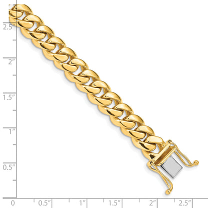 10K Yellow Gold 8.7mm Hand-Polished Miami Cuban Chain Link Bracelet