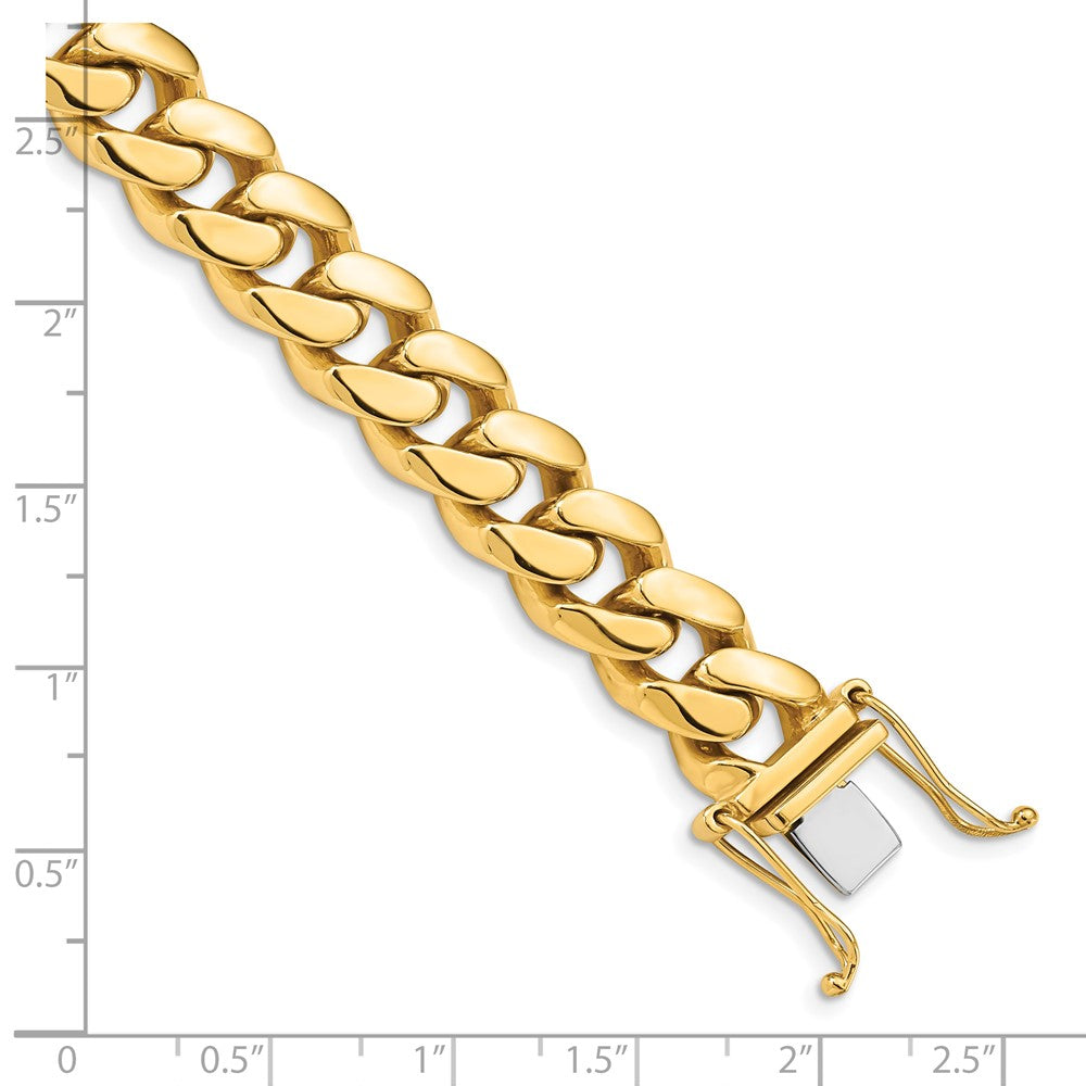 10K Yellow Gold 10.7mm Hand-Polished Miami Cuban Link Bracelet