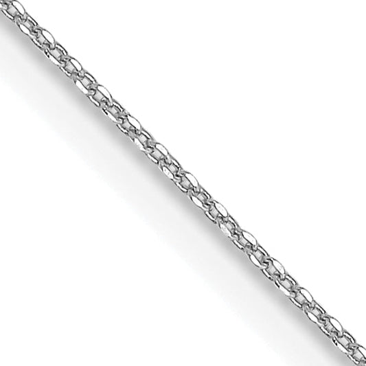 20 Inch 10K Wg .6mm D/C Round Open Link Cable Chain Necklace