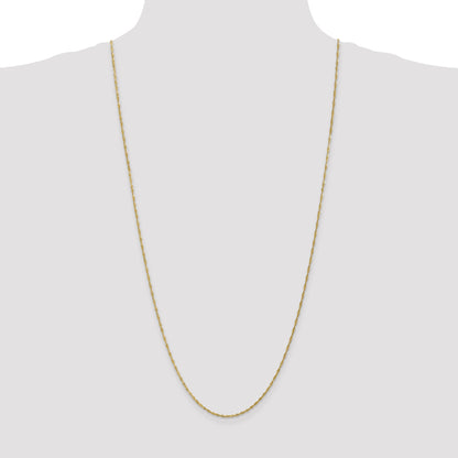 3 Inch 10K Yellow Gold 1.4mm Singapore Chain Necklace