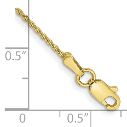 10K Yellow Gold 1.2mm Parisian Wheat Chain Anklet