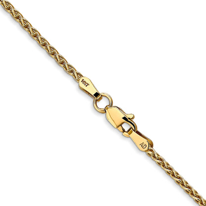 18 Inch 10K Yellow Gold 1.75mm Parisian Wheat Chain Necklace