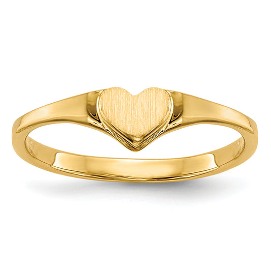 10K Yellow Gold Children'S Heart Ring