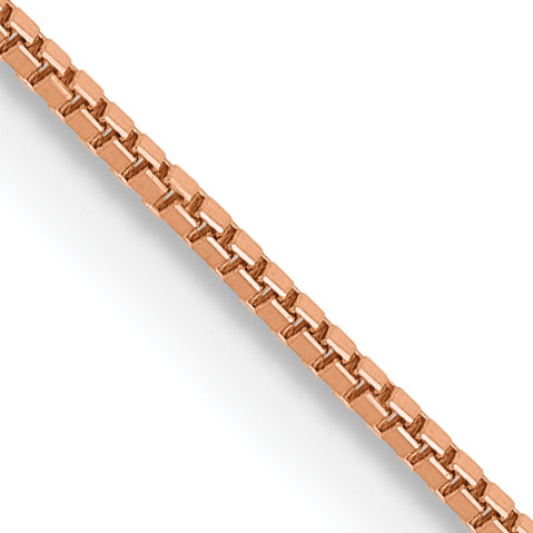 18 Inch 10K Rose Gold .70mm Box Chain Necklace