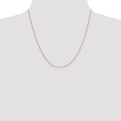 2 Inch 10K Yellow Gold .9mm Round Snake Chain Necklace