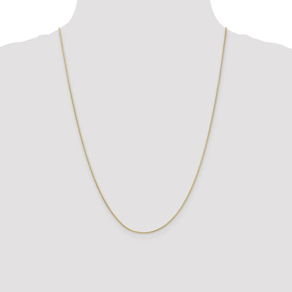 24 Inch 10K Yellow Gold .9mm Round Snake Chain Necklace