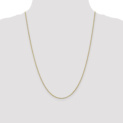 24 Inch 10K Yellow Gold 1.1mm Round Snake Chain Necklace