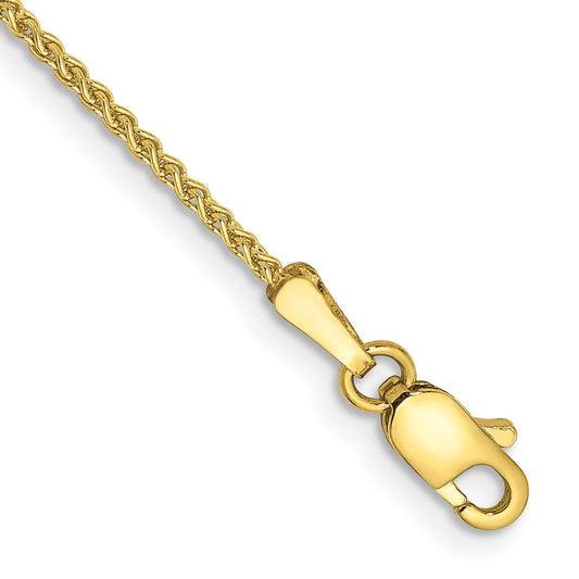 10K Yellow Gold 1.25mm Spiga Chain Anklet