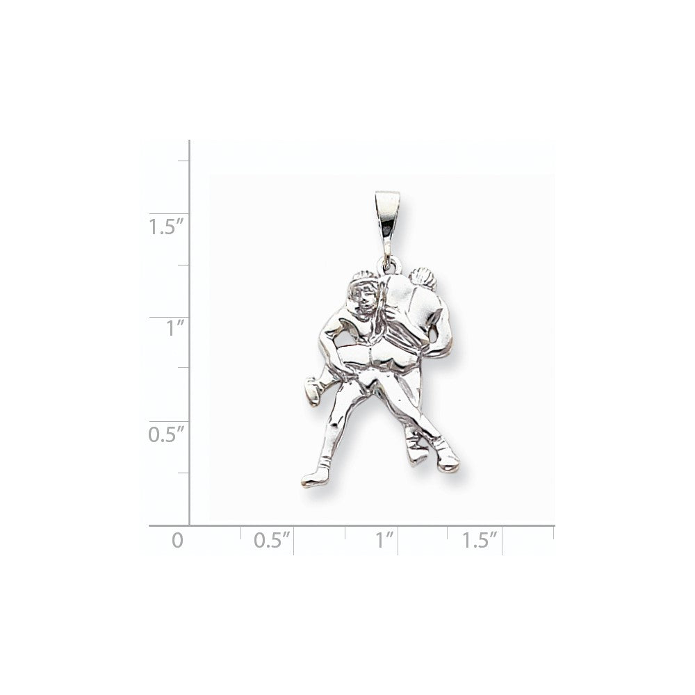 10k White Gold WHITE GOLD WRESTLING CHARM