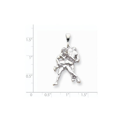 10k White Gold WHITE GOLD WRESTLING CHARM