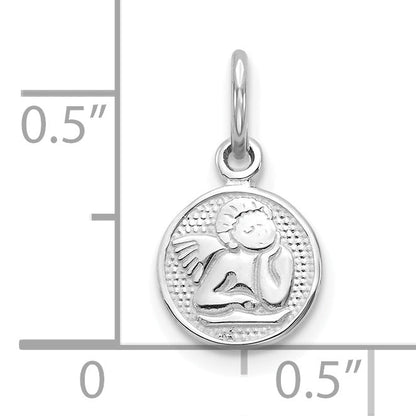 10K White Gold Angel Charm